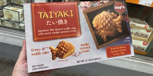 Suji’s Taiyaki 30-Count Only $9.99 at Costco | Fish-Shaped Waffle Cakes Filled w/ Custard
