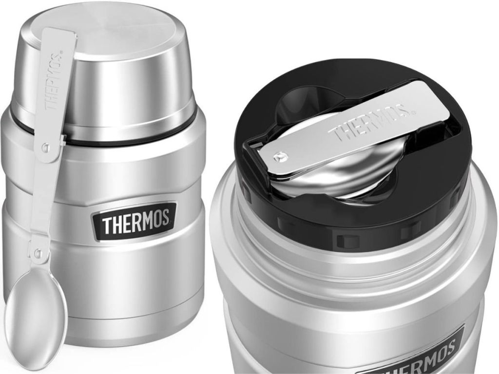 Thermos food Jar w/ folding spoon