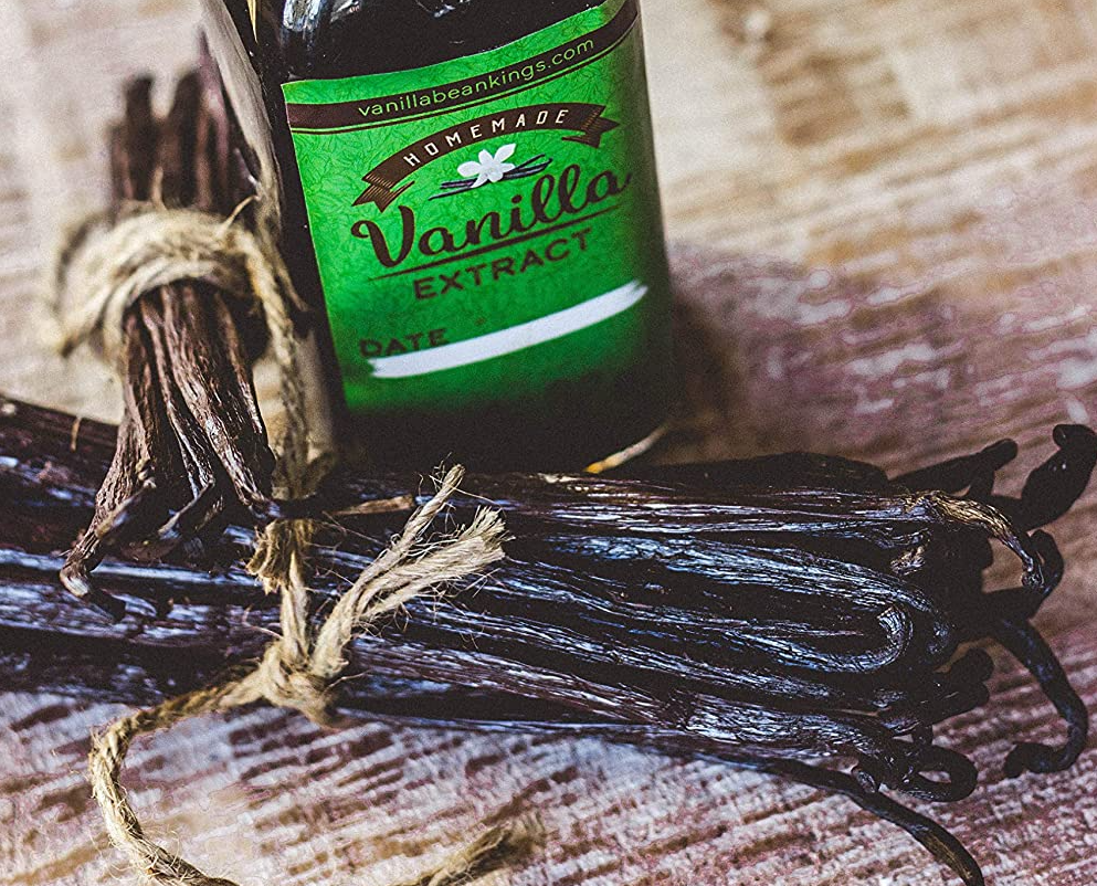 group of vanilla beans by extract