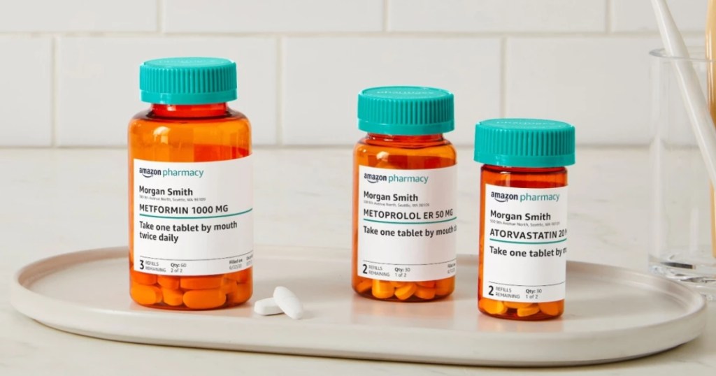 3 bottles of prescription medication from Amazon