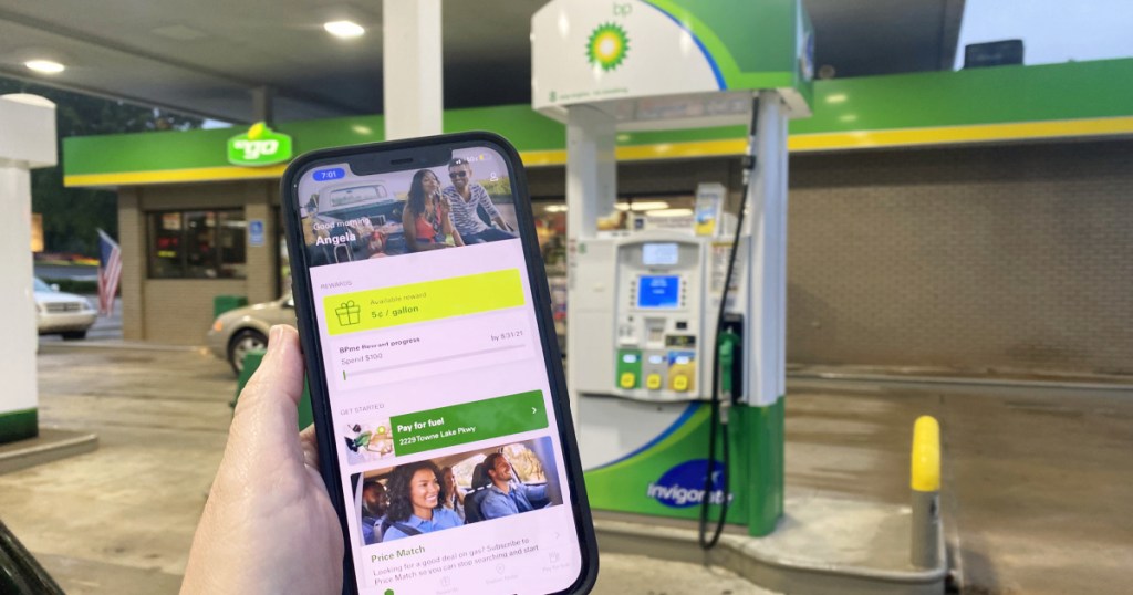 bpme bp gas station using rewards app