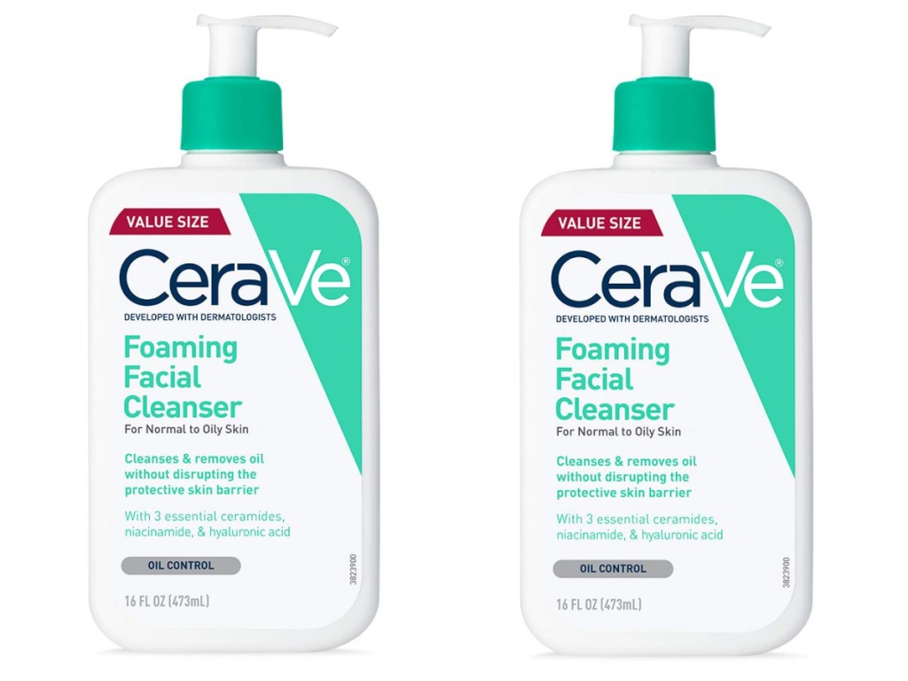 two cerave foam cleaner