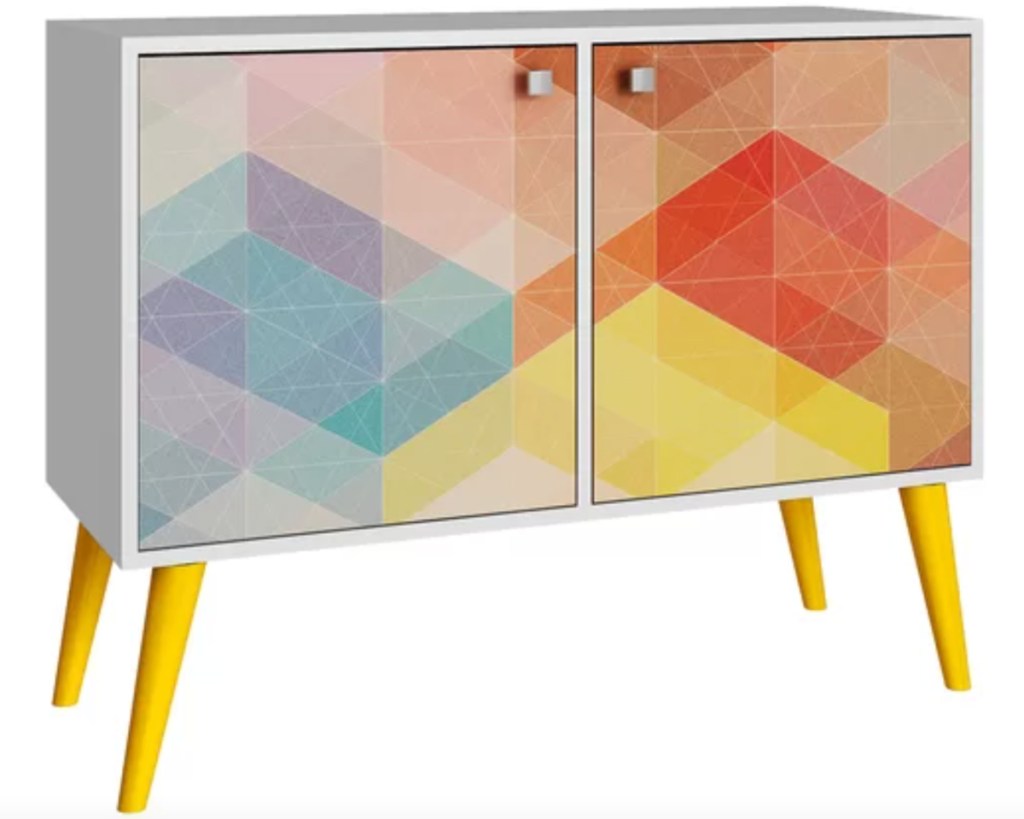 colorful accent cabinet