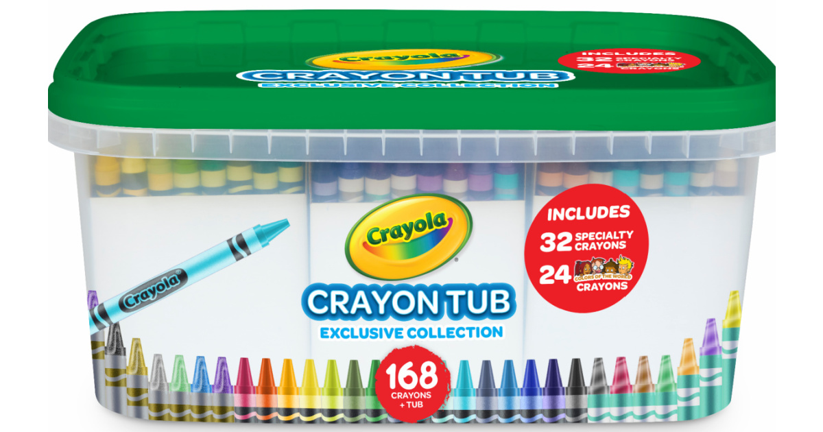 Download Crayola Storage Tub W 168 Crayons Just 9 97 On Walmart Com Regularly 20 Hip2save