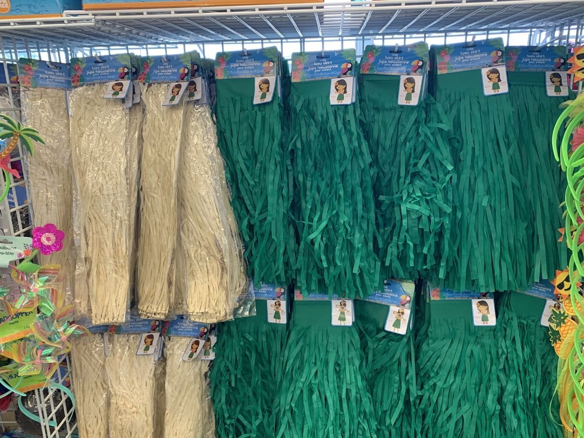 Summer Luau Party Supplies Only 1 at Dollar Tree Grass Skirts