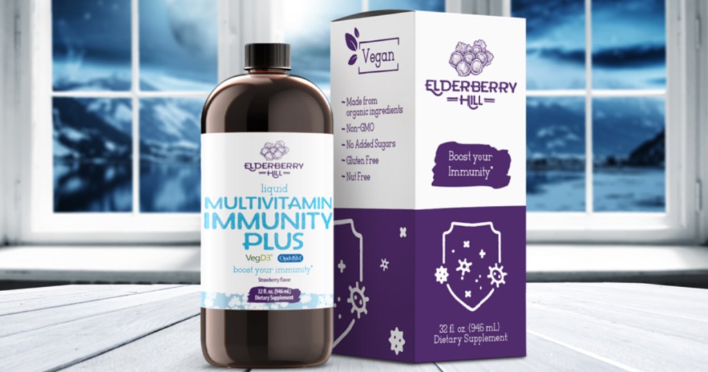 elderberry hill vegan immunity plus bottle