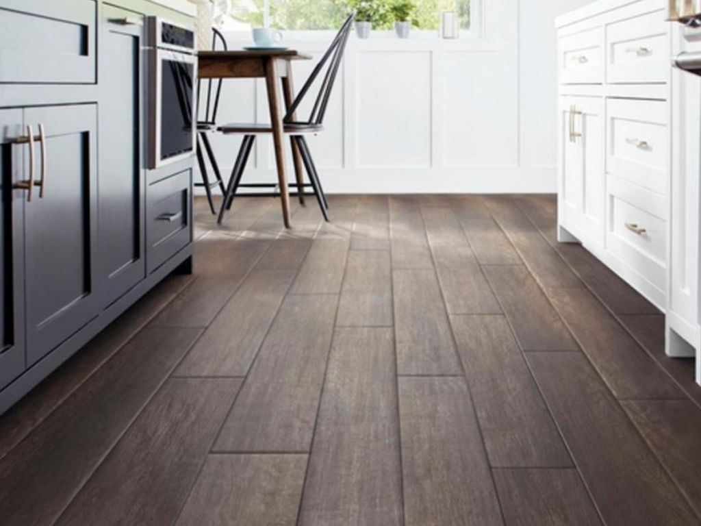 hickory laminate flooring in kitchen