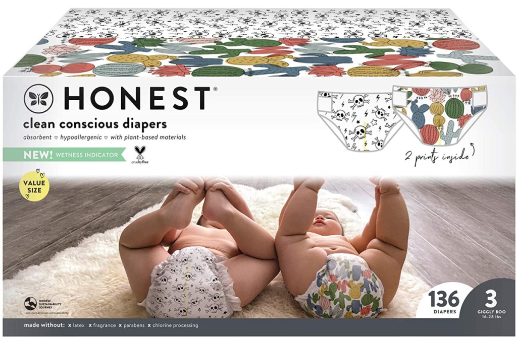 honest diapers box