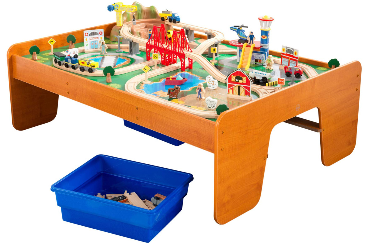 kidkraft train table w: storage