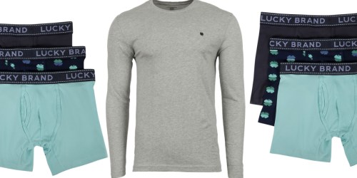 Lucky Brand Men’s Long-Sleeve Tee & Boxer Brief 3-Pack Bundle Just $23.94 Shipped (Regularly $65)