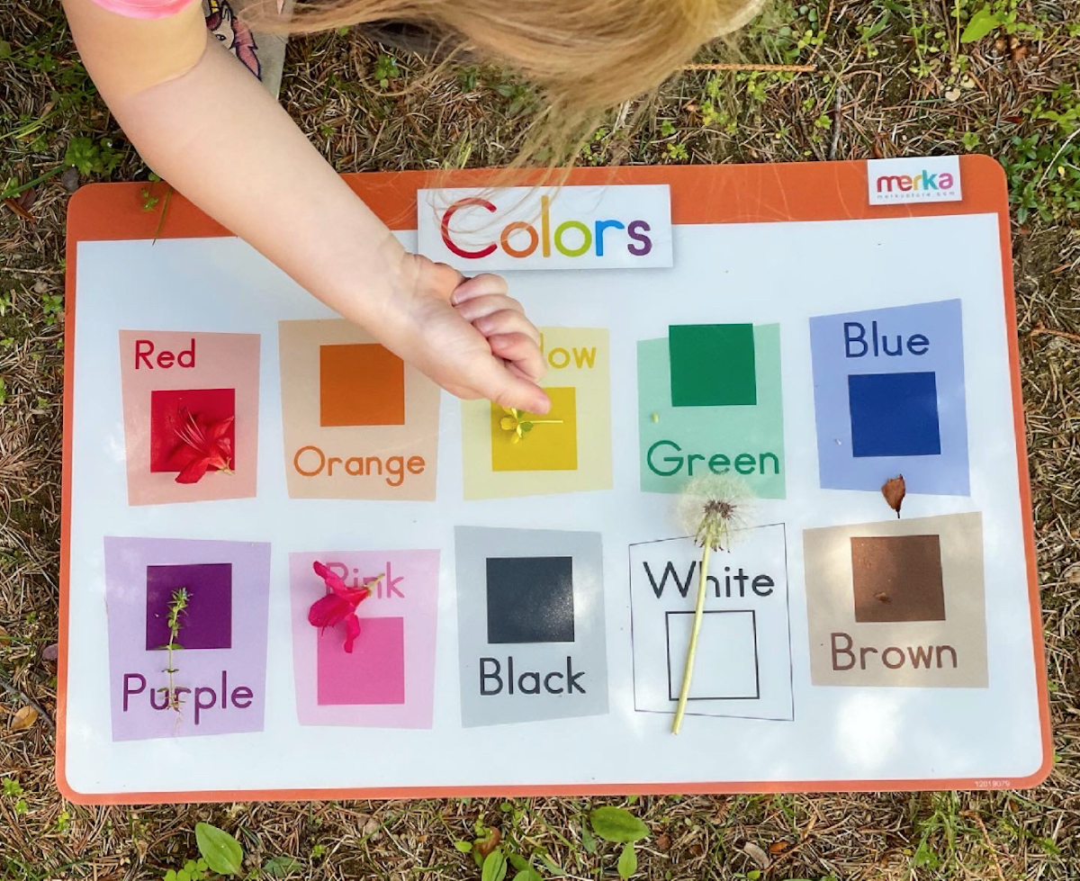 Shapes Colors Numbers Set of 4: Alphabet merka Educational Kids Placemats Bundle Non Slip & Washable 