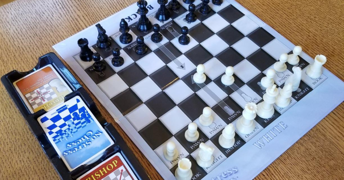 NO STRESS CHESS by Winning Moves New Sealed 2 sided gameboard 2 players