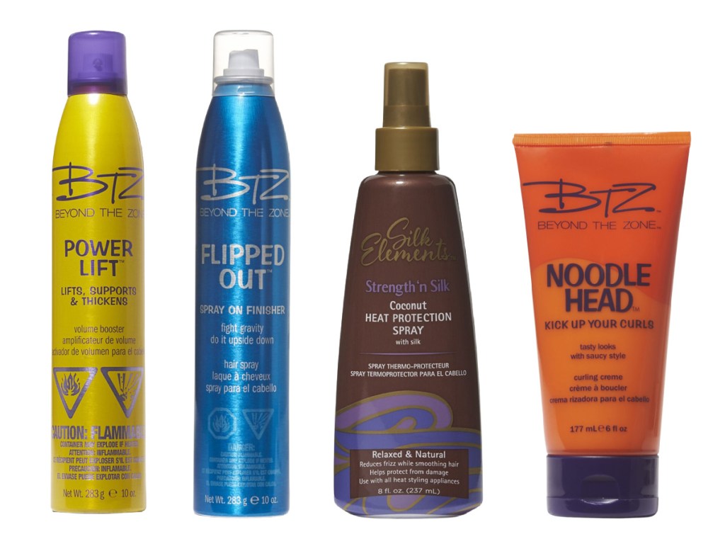 four hair care products