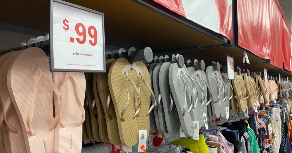 old navy clearance flip flops in store
