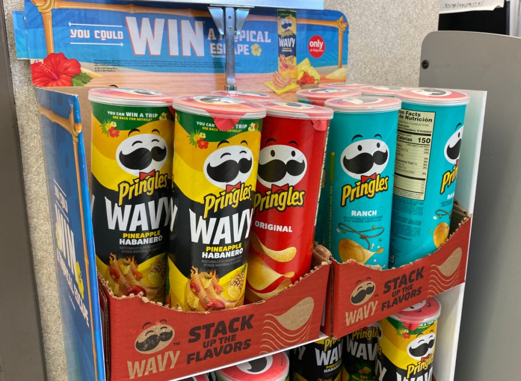 pineapple habenero pringles and other chip flavors at walgreens