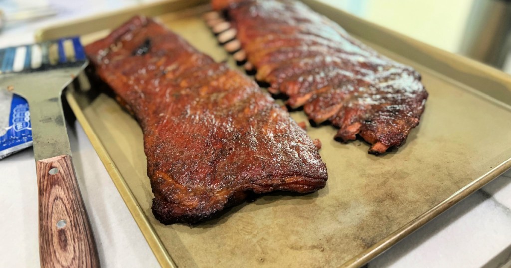 ribs smoked in a traeger grill