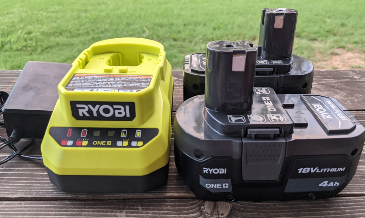 Ryobi 18V Battery 2-Pack w/ Charger Kit 