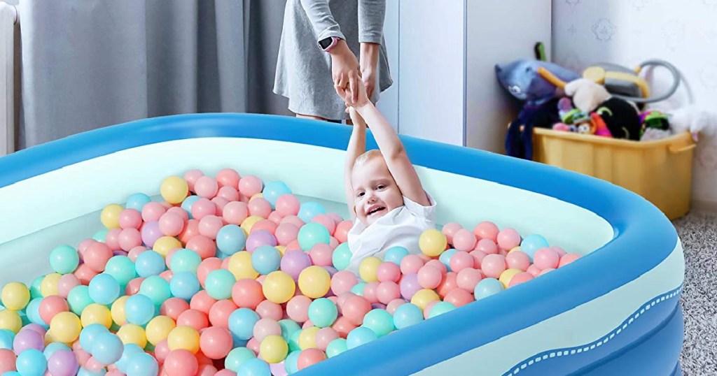 inflatable pool ball pit