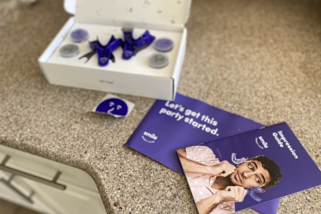 box of dental impressions and pamphlet on counter