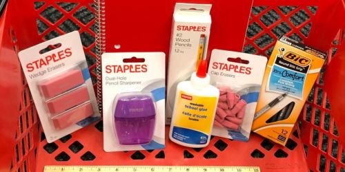 Staples School Supplies from 25¢ | Save on Notebooks, Glue, Folders & More