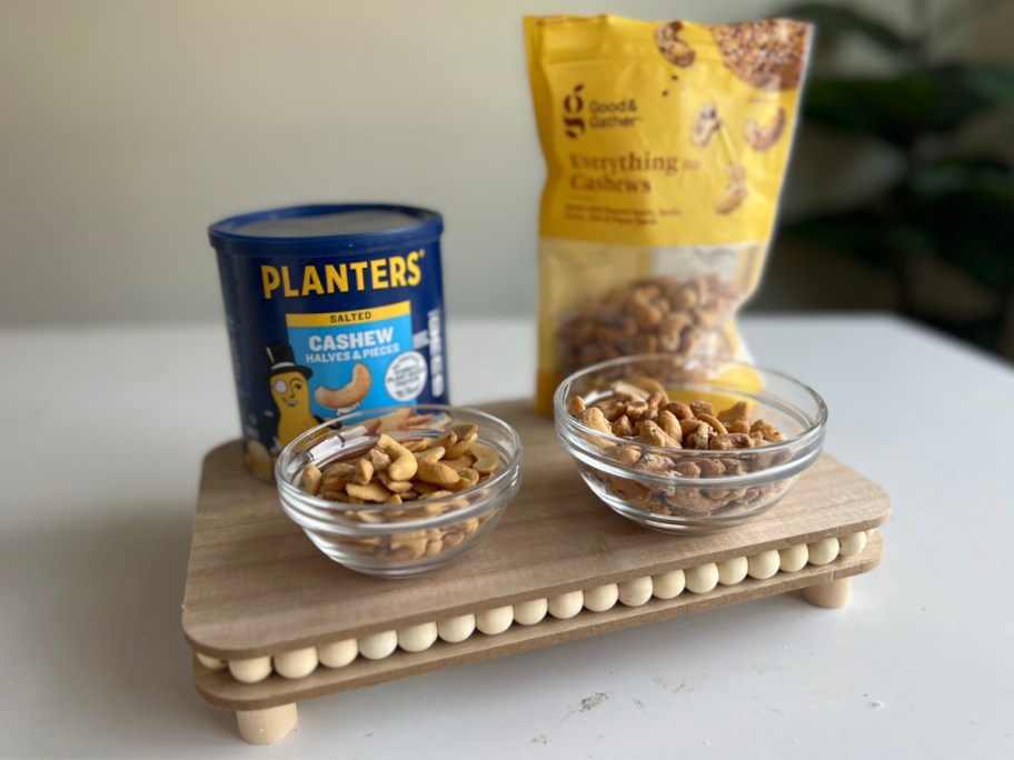 planters and good & gather bags of cashews