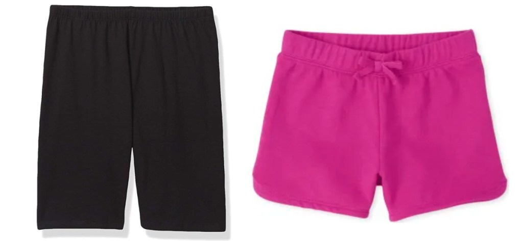 black and pink shorts