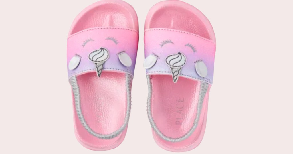 pink unicorn sandals