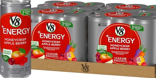 V8 +Energy Juice 24-Packs as Low as $12 Shipped on Amazon | Just 50¢ Per Can