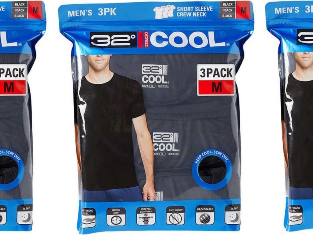 32 Degrees Men's Cool Tee 3-Pack Just $9.97 Shipped on Costco.com