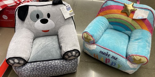 Kids Plush Chairs & Backrests from $14.99 at ALDI | Unicorn, Rainbow, Puppy & More