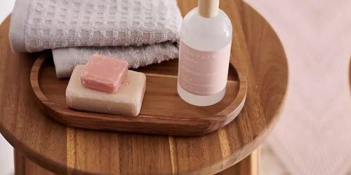 Acacia Wood Round Stool Only $10 at Bed, Bath & Beyond (Regularly $50)