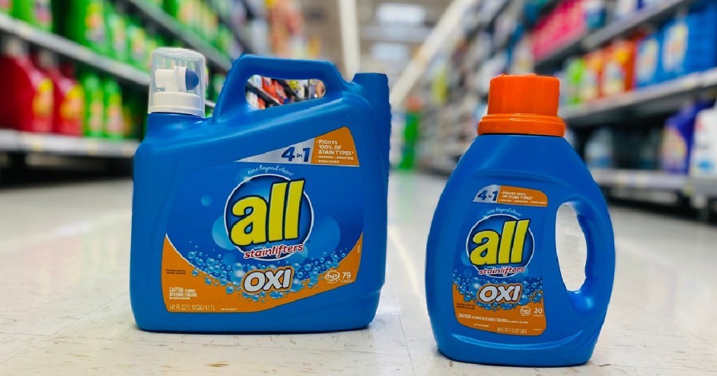 All Oxi Detergents on tile floor