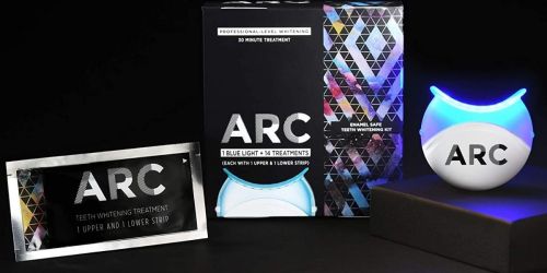 ARC Blue Light Teeth Whitening Kit Only $17 on Amazon (Regularly $50) | Includes 14 Treatments