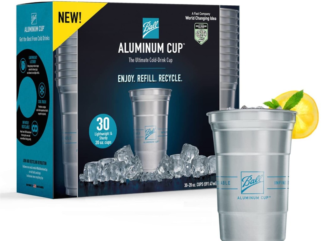Ball Aluminum 20oz Cup 4 Packs of 10 Ultimate 100% Recyclable Cold