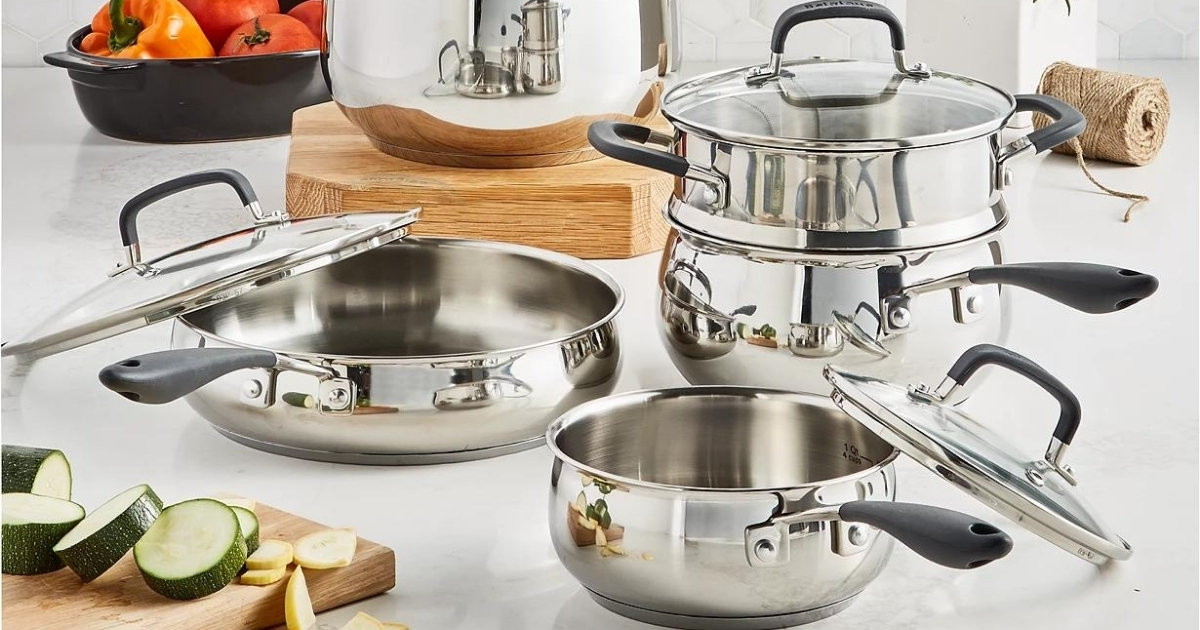 Belgique Stainless Steel 12-Piece Cookware Sets Only $119.99 Shipped on ...