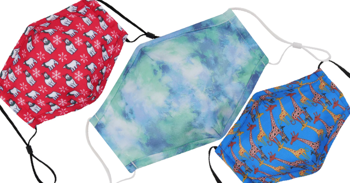 Adult & Kids Reusable Face Masks from 85¢ on (Regularly 10