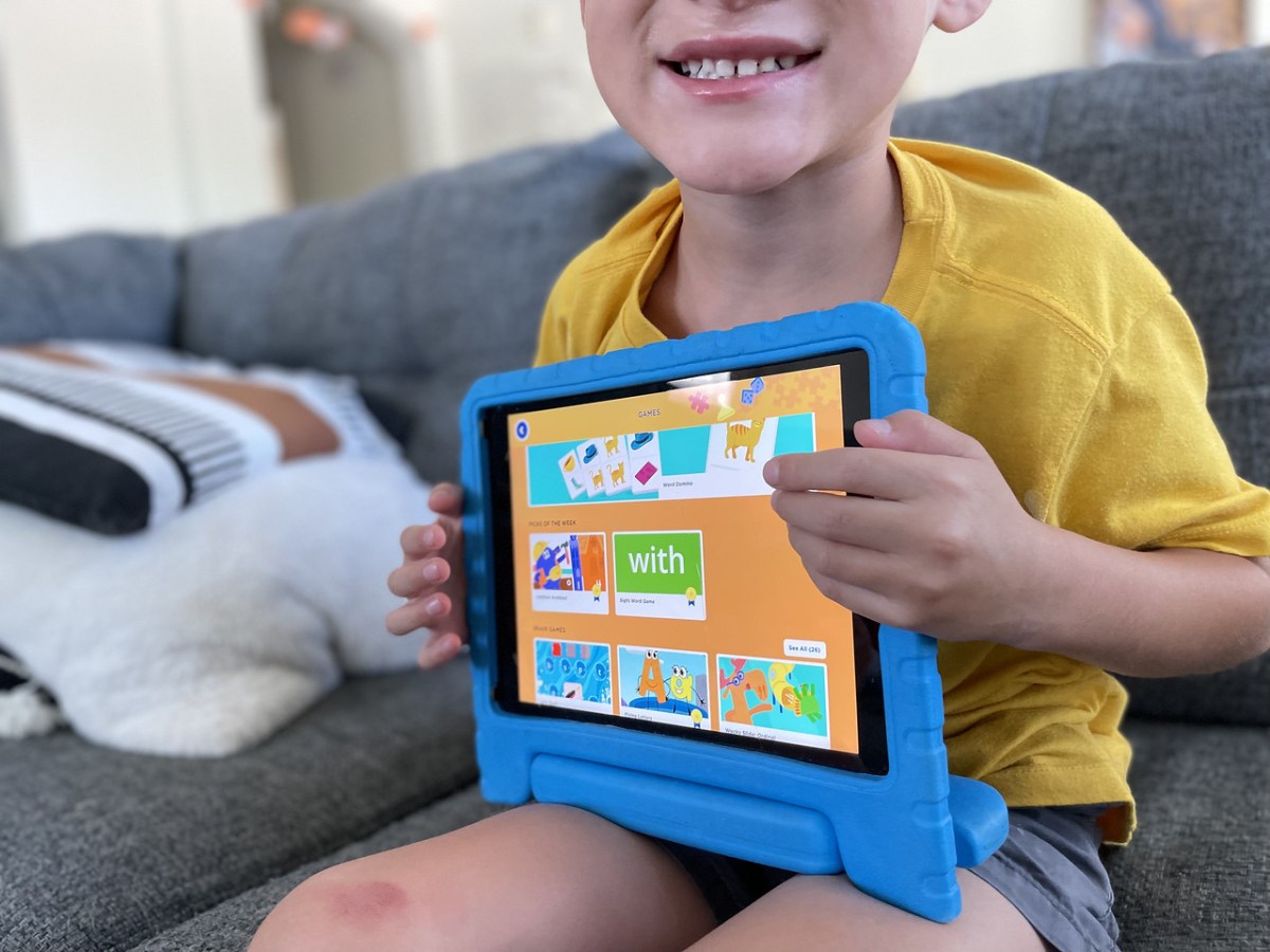 Boy Playing Homer Learning App