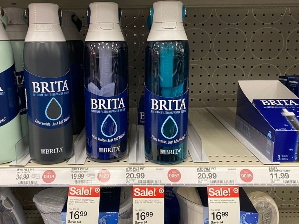 Brita Water Bottles on shelf at Target