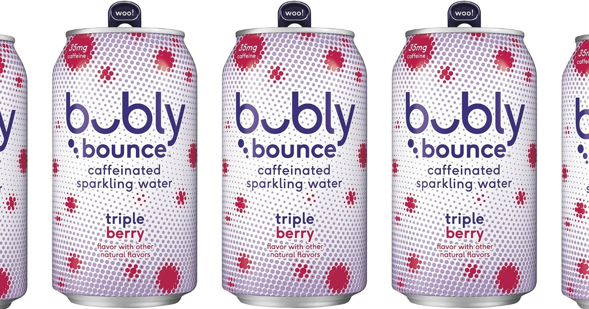 Bubly Bounce Caffeinated Sparkling Water Triple Berry