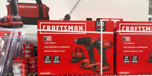 Craftsman Tool Combo Kit Just $99 Shipped on Lowe’s.com (Regularly $150) | Includes 2 Drills, 2 Batteries, & More