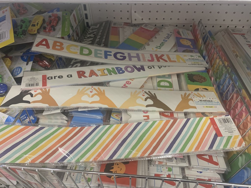 Classroom Banners in store bin