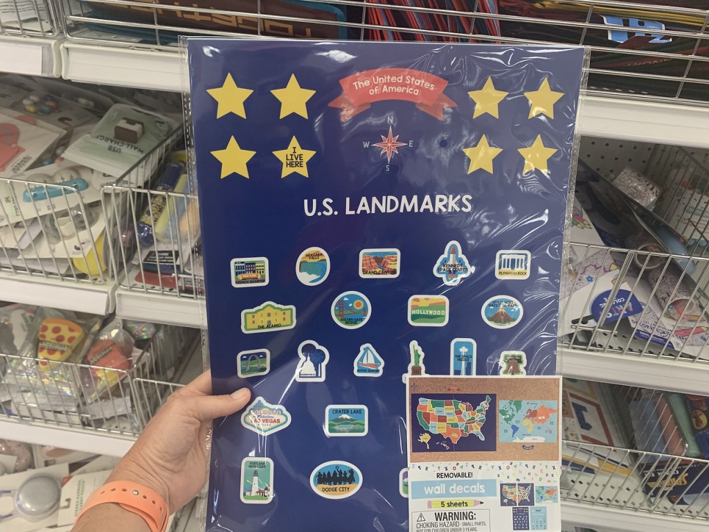 Classroom Decals poster held up by woman's hand