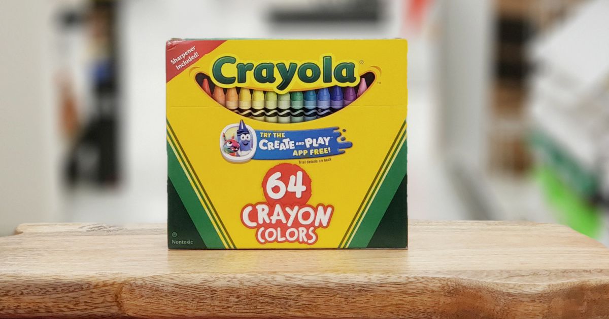 large box of Crayola crayons