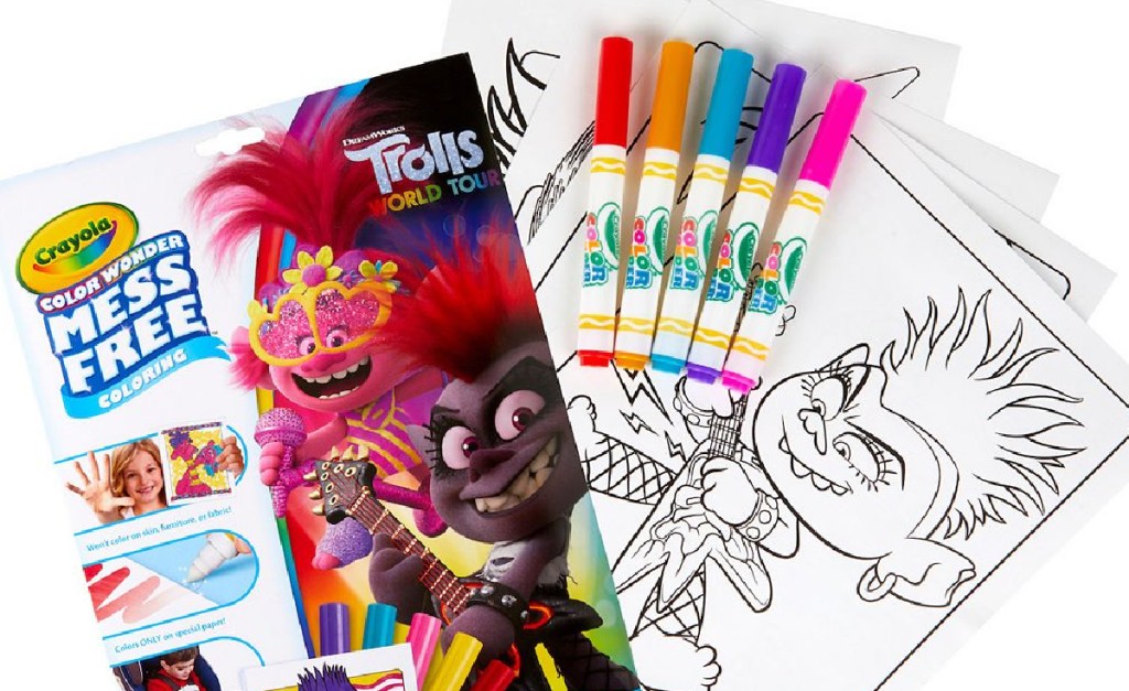 Crayola DreamWorks Trolls Mess-Free Coloring Pad & Markers Set