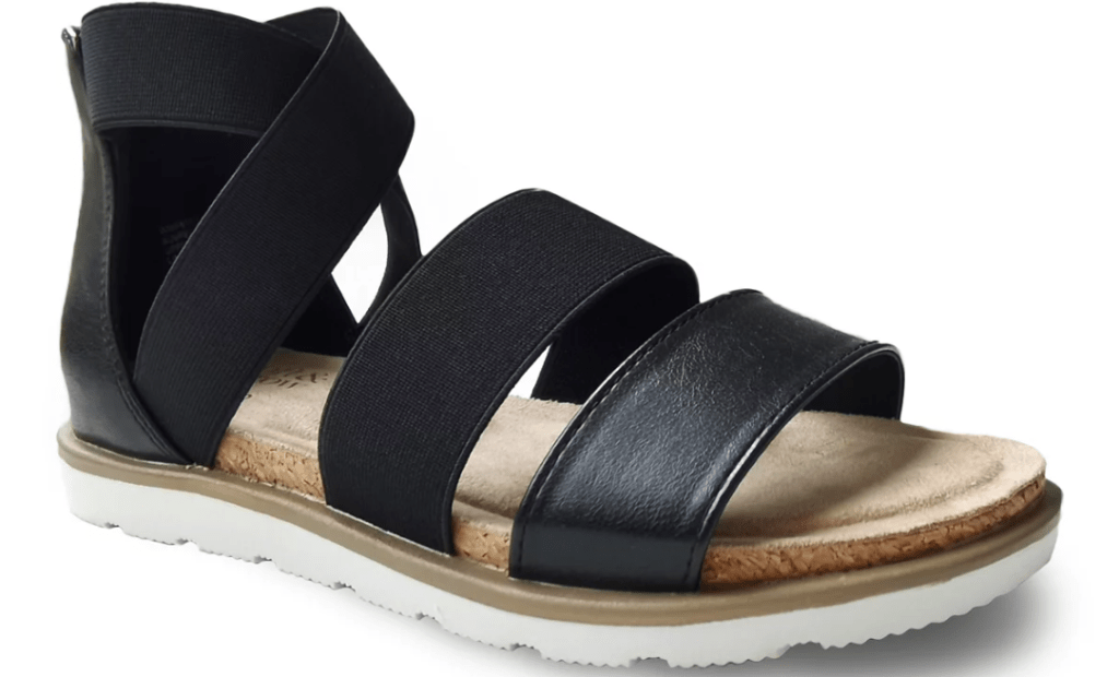 black and tan sandals