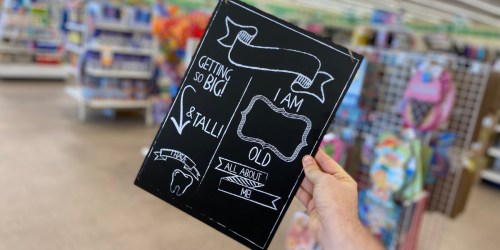 Baby Milestone & Announcement Chalkboards Only $1 at Dollar Tree