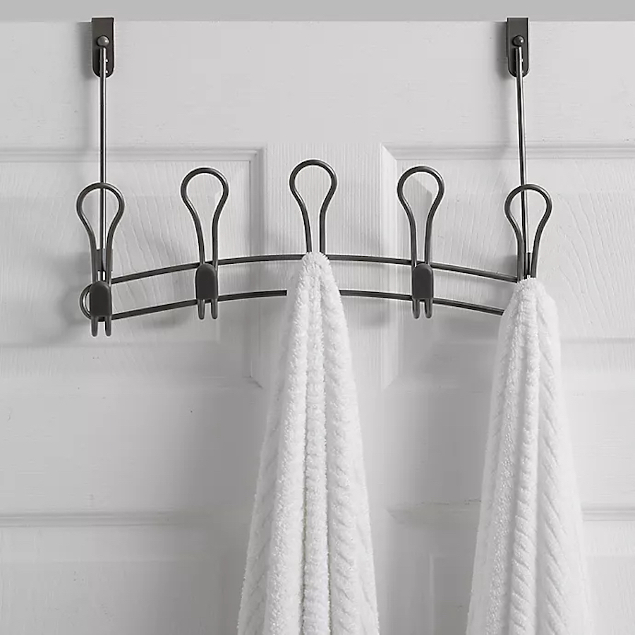 Door Hook with towels hanging on it