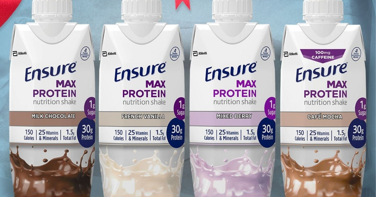 Ensure Max Protein Nutrition Shakes 12-Count From $19.97 Each Shipped on   (Regularly $32)