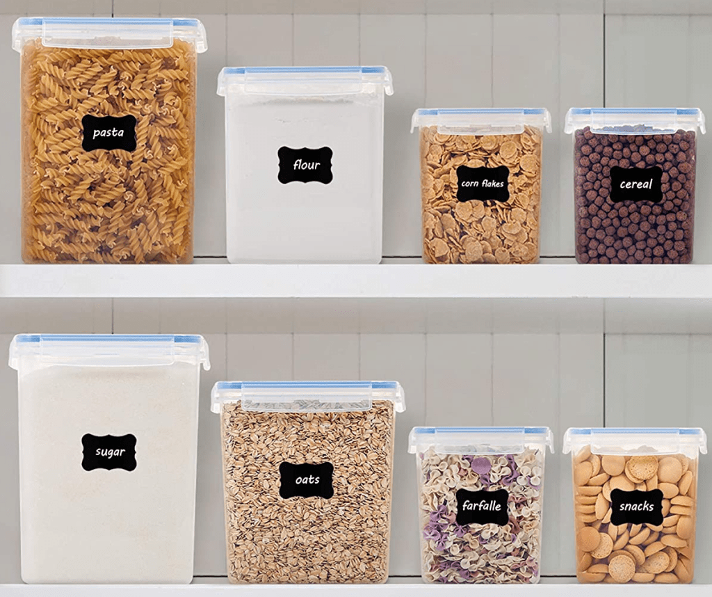 Food Storage Containers in a pantry