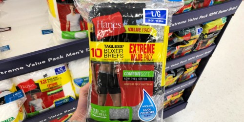 Hanes Men’s Boxer Briefs 10-Pack Only $17.96 on Walmart.com (Regularly $32)